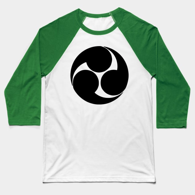 Mitsudomoe Symbol Baseball T-Shirt by Portie